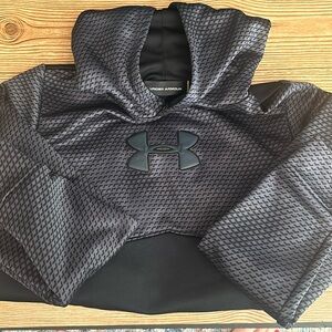 Boys UA Black and Gray Hoodie YLG